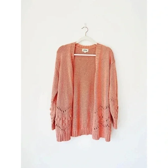 Boutique Brand Coral Chunky Cardigan Size M - Picture 7 of 11